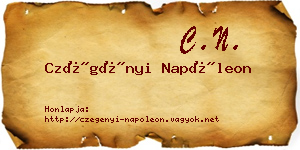 Czégényi Napóleon névjegykártya